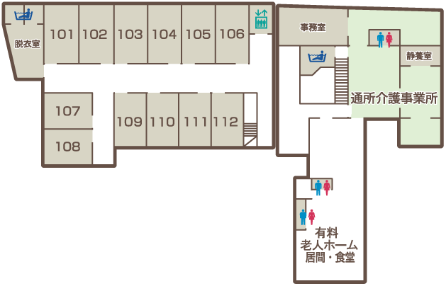 1階のフロアマップ
